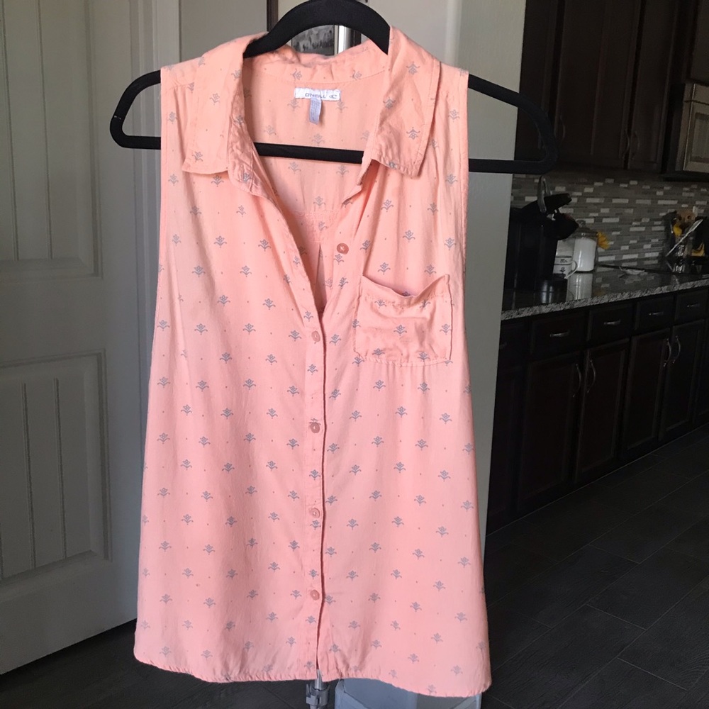 Button down, collared tank